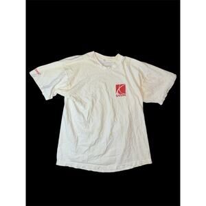 Vintage Saturn Car Logo T-Shirt White USA Made GMAC 1980s 1990s Men’s Size L